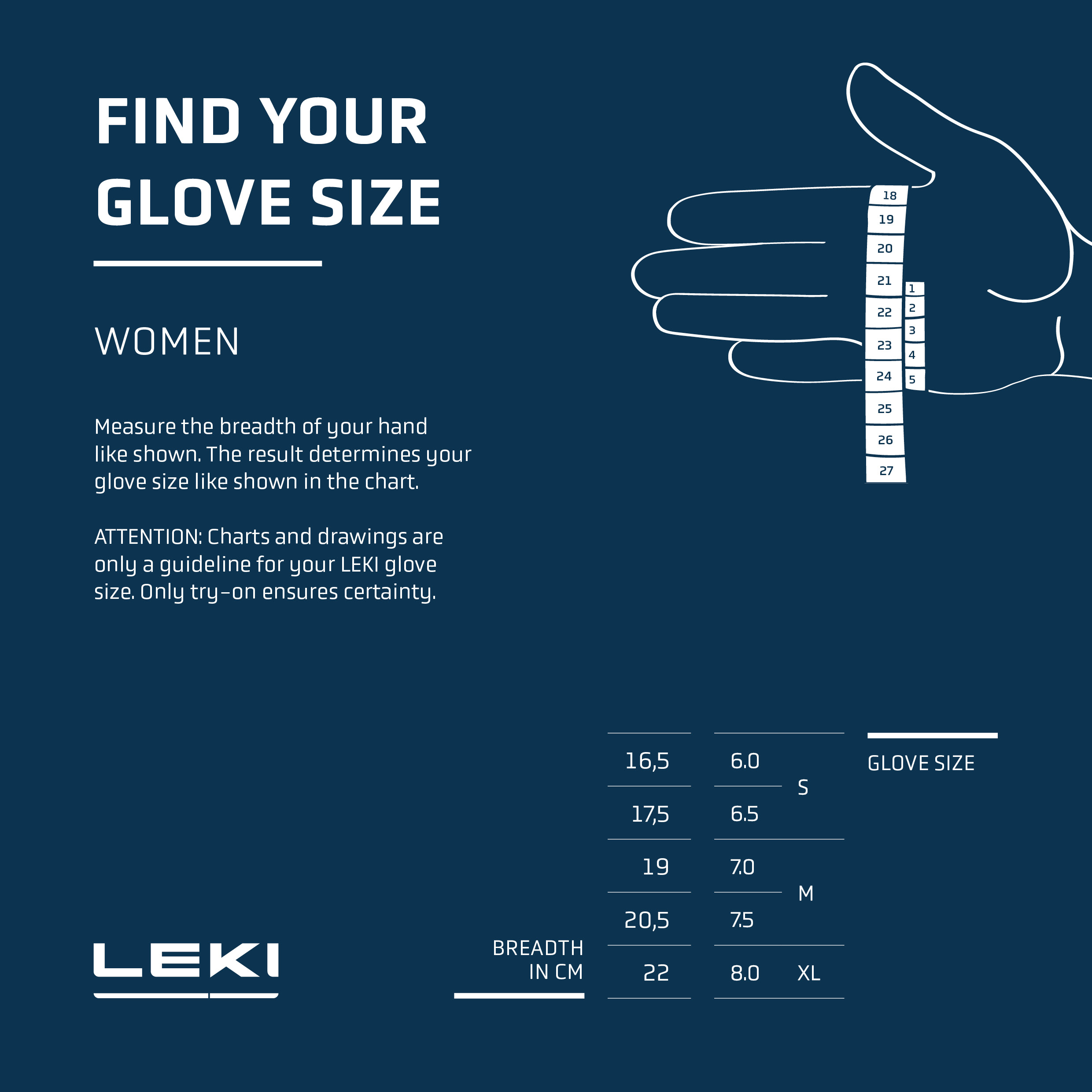 Glove Size Finder Women EN